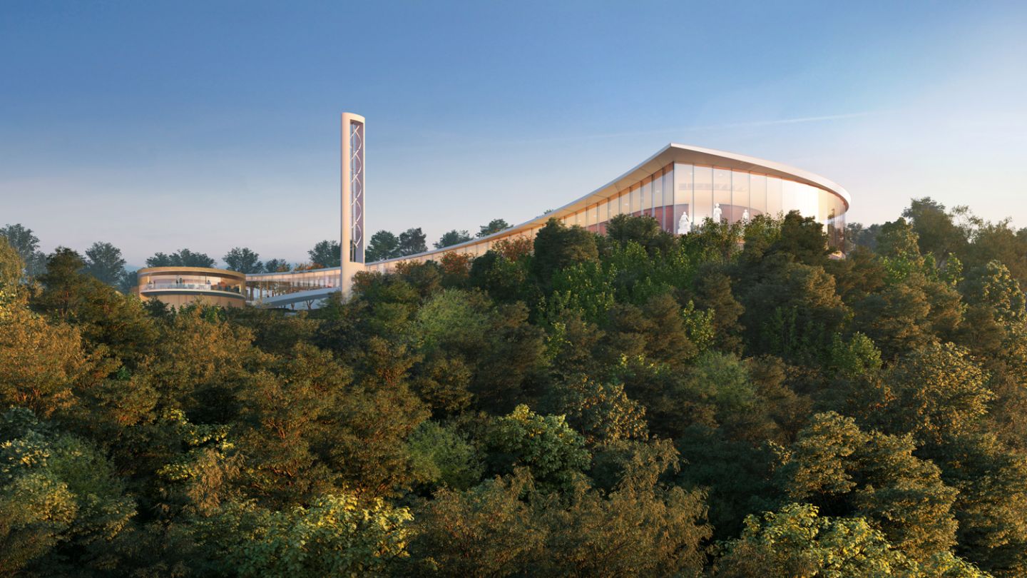Lola Mora Cultural Center set into the hillside